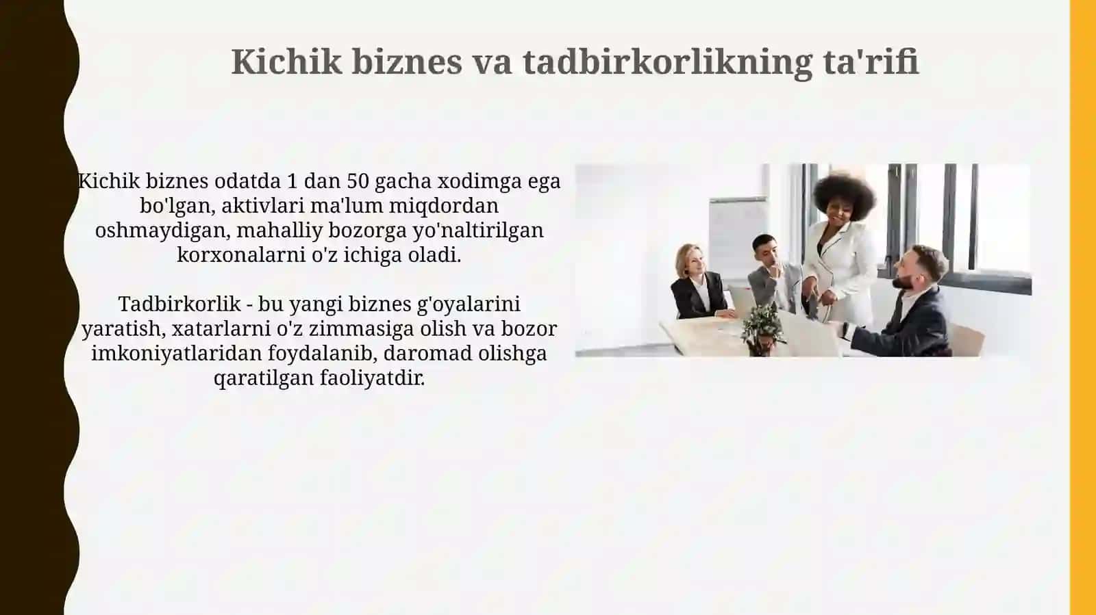 Kichik biznes va tadbirkorlikning mikroiqtisodiyotdagi roʻli 3