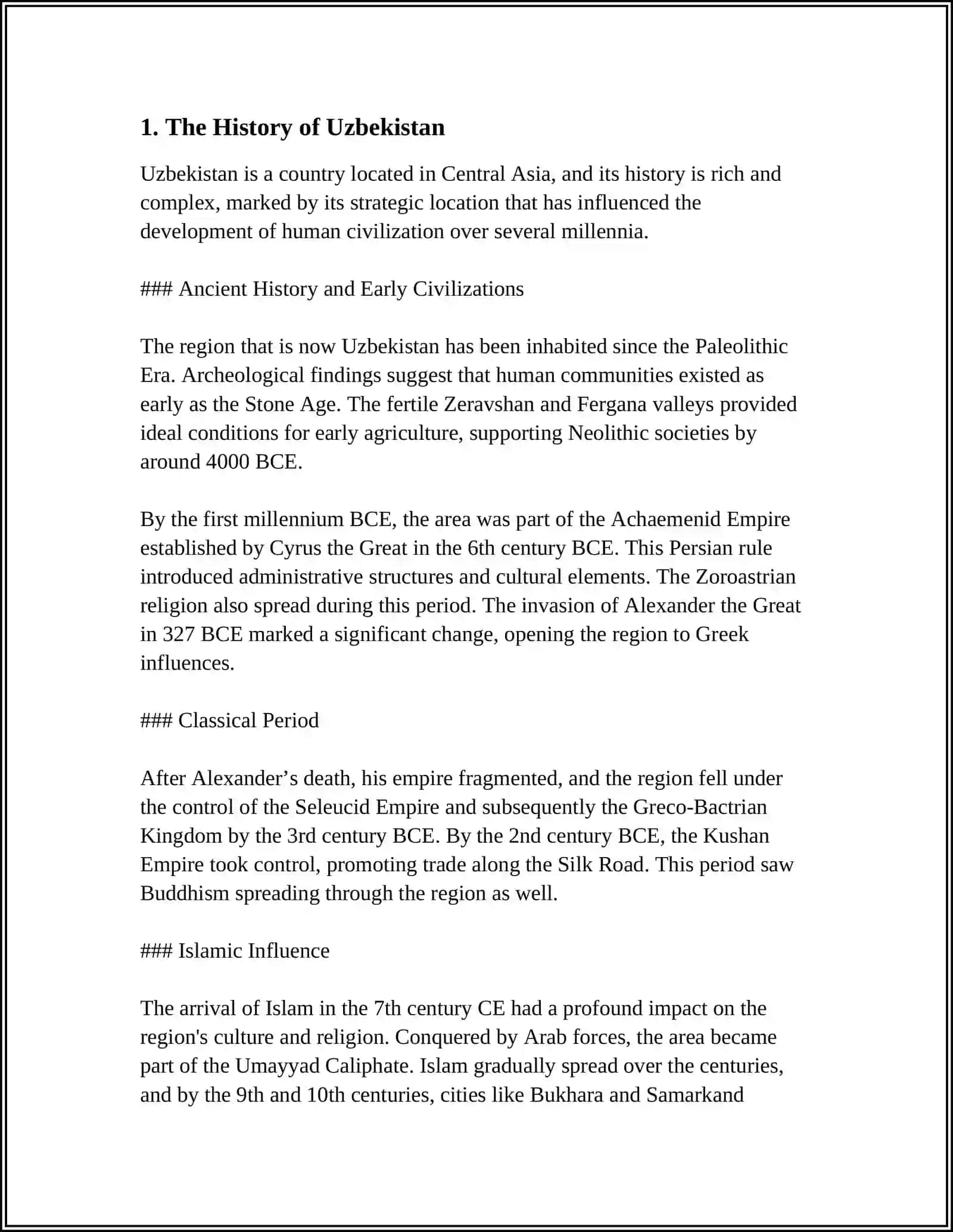 The History of Uzbekistan 3