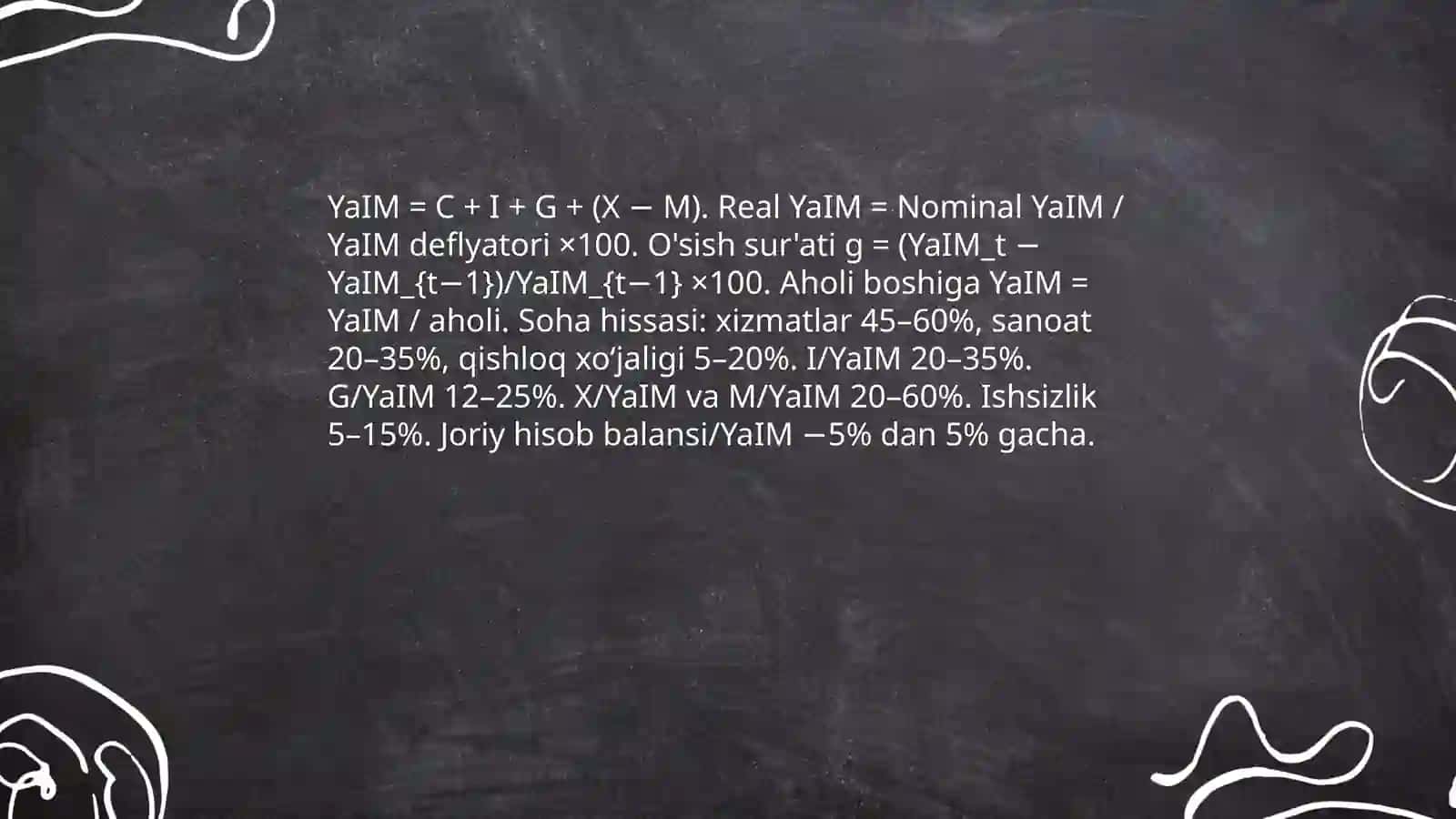 Makroiqtisodiy korsatkichlar orqali Oʻzbekiston iqtisodiyotining taxlili 3
