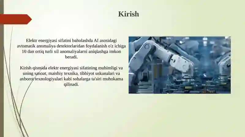 Elektr energiyasi sifatini baholashda sun'iy intellekt yordamida avtomatik anomaliya aniqlash 3