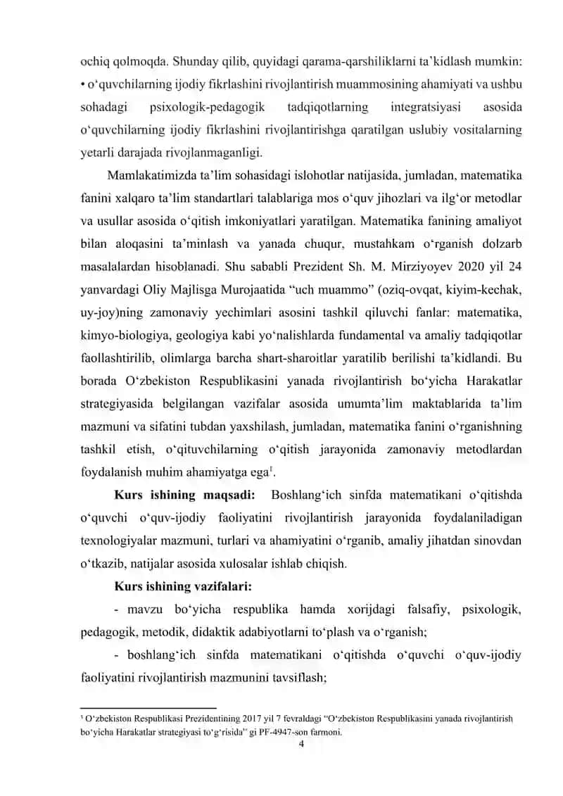 Boshlang’ich sinf matematika darslarida o’yinli texnologiyalardan foydalanish metodikasi 3