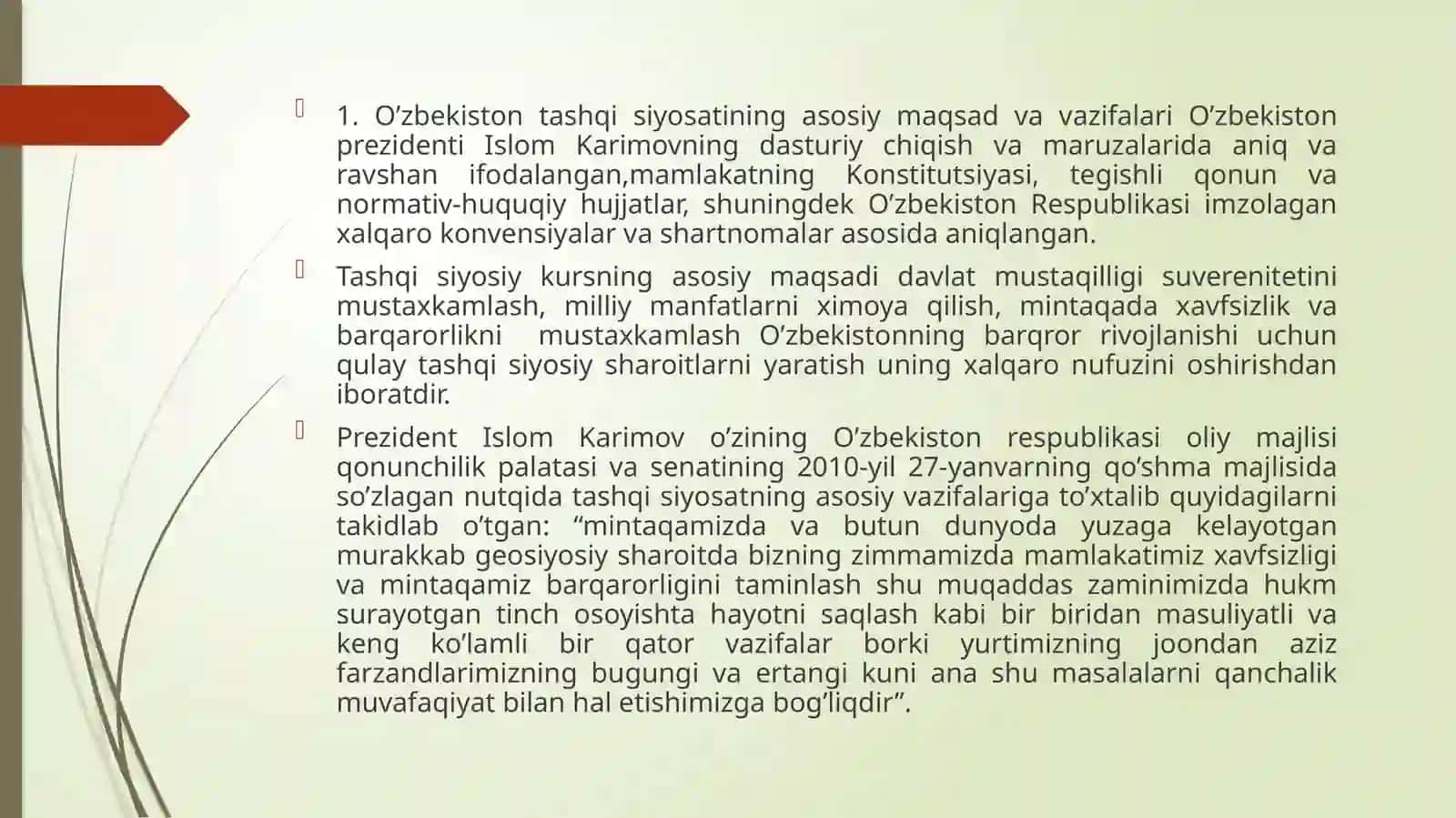 O'zbekiston Respublikasi Tashqisiyosati 3