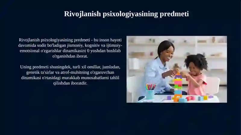 Rivojlanish psixologiyasining predmeti 3
