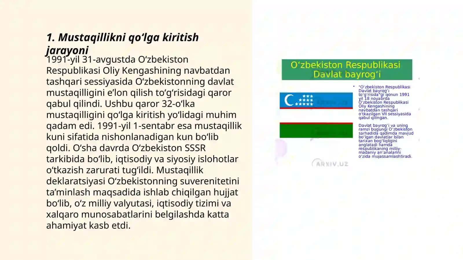 Oʻzbekiston respublikasi konstitutsiyasini yaratilish tarixi 3