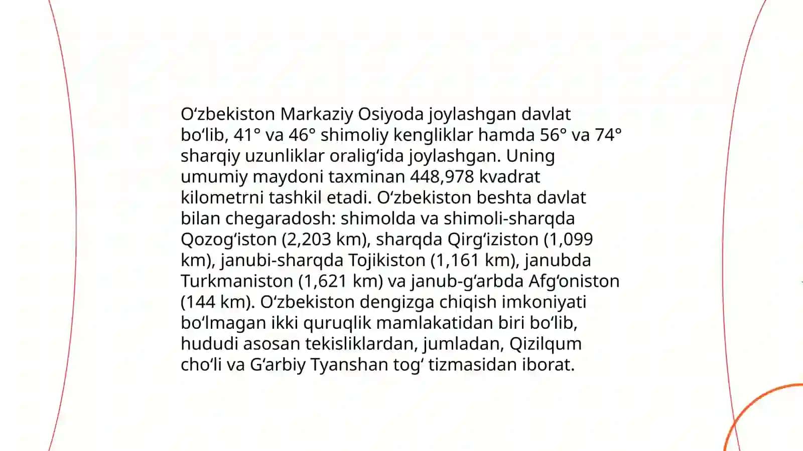O'zbekiston yerlarining tabiy tarixi sharoitlari 3