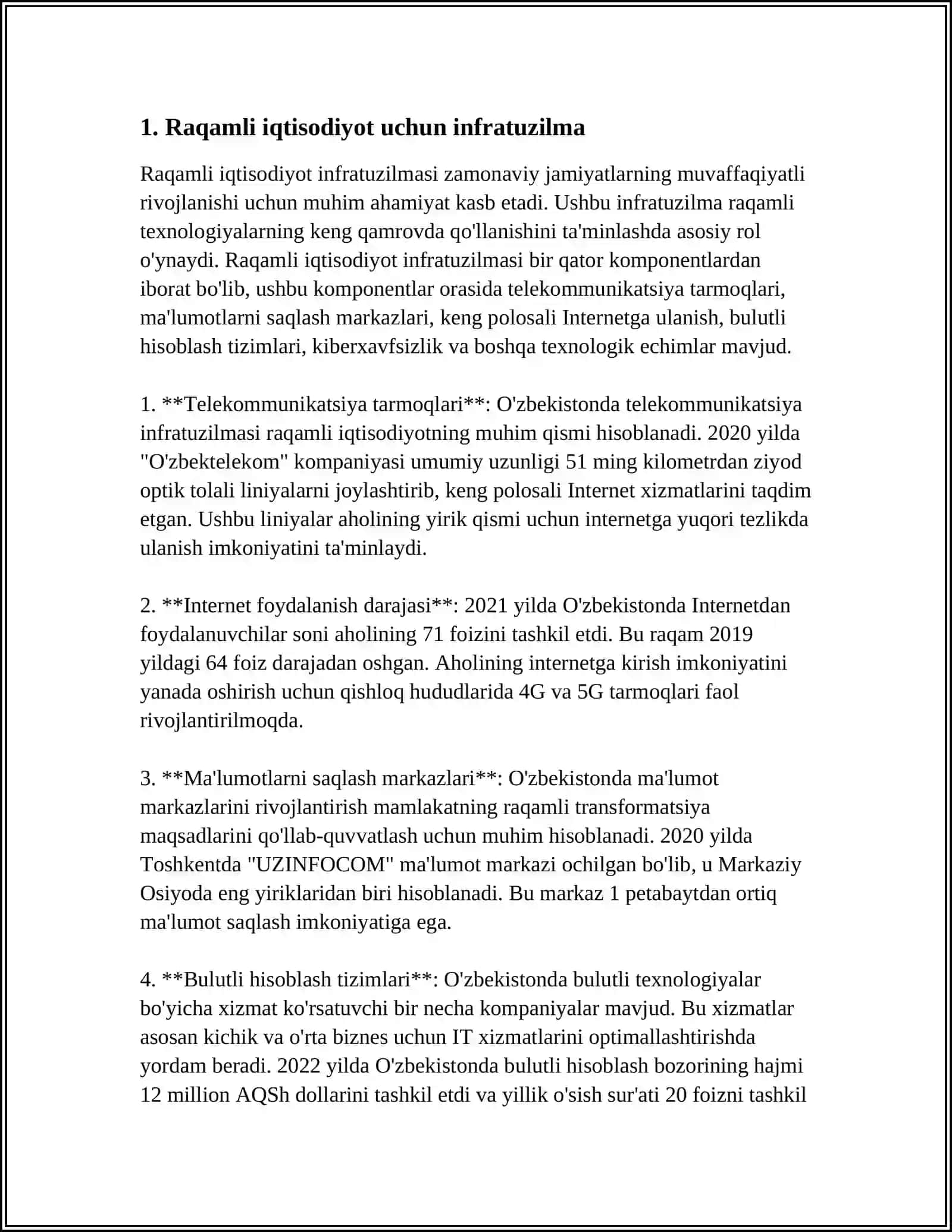 Raqamli iqtisodiyot uchun infratuzilma 3