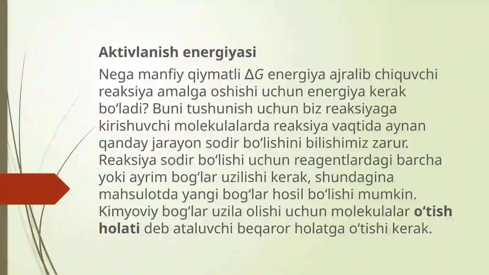 Aktivlanish energiyasi 3