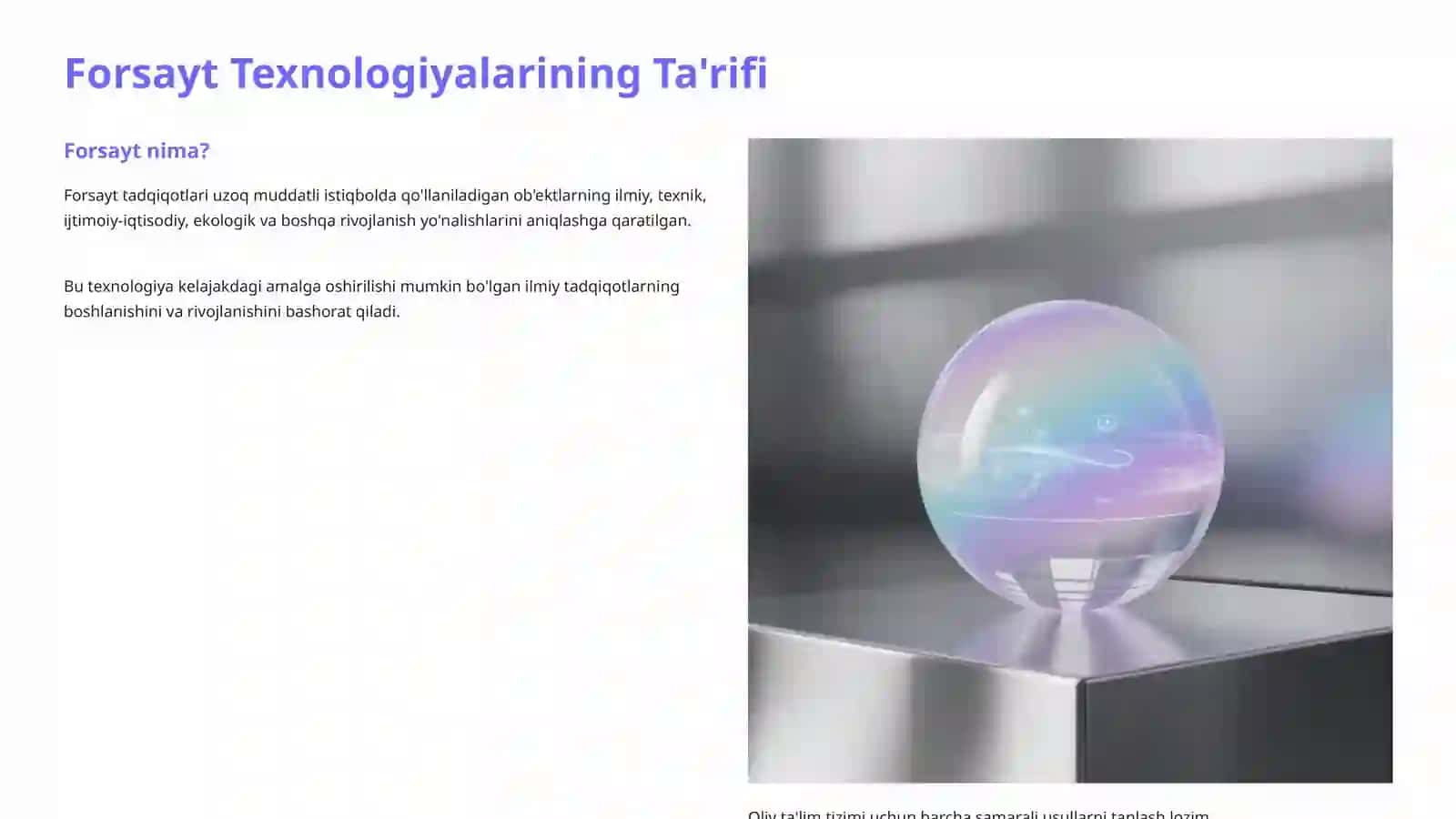 Forsayt Texnologiyalar — Oliy Ta'lim Tizimida 3