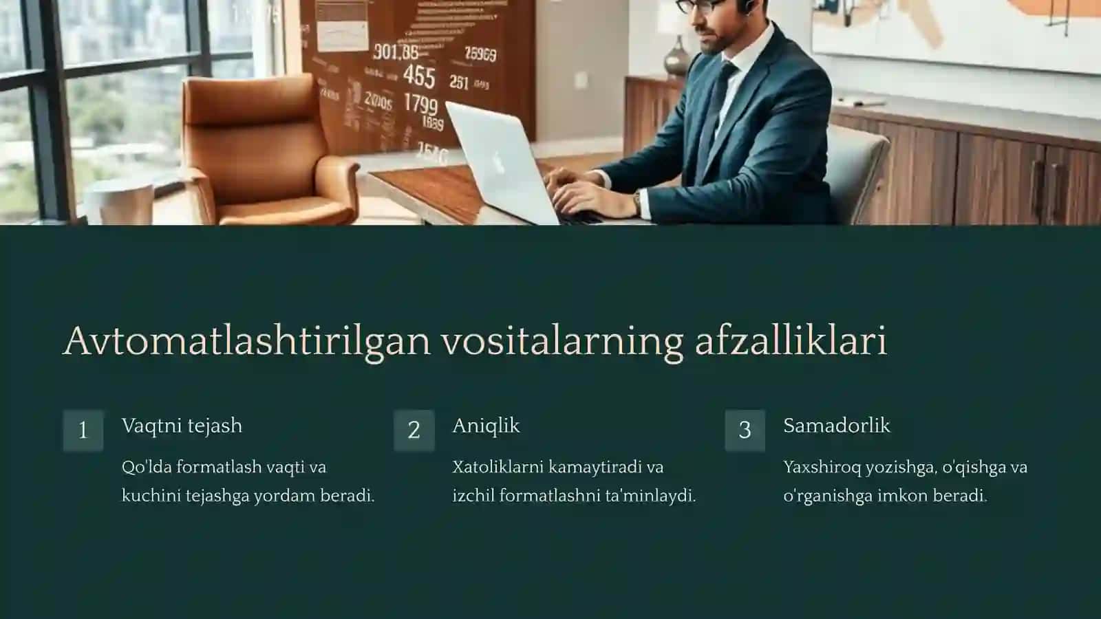 Avtomatlashtirilgan vositalar va shablonlar: Tilga oid vositalar 3