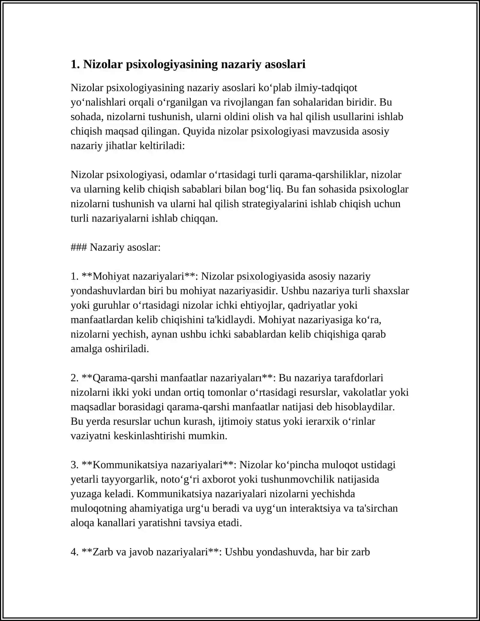 Nizolar Psixologiyasi va Uni Kelib Chiqishi 3
