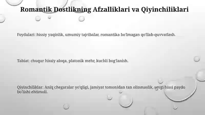 Romantik Do'stlikning Afzalliklari va Qiyinchiliklari 3