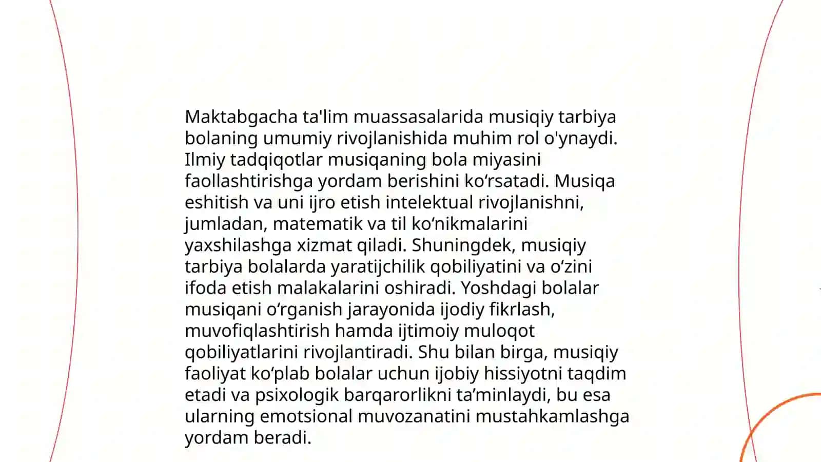 Maktabgacha ta'lim muassasasida musiqaviy tarbiyaning maqsad va vazifalari 3