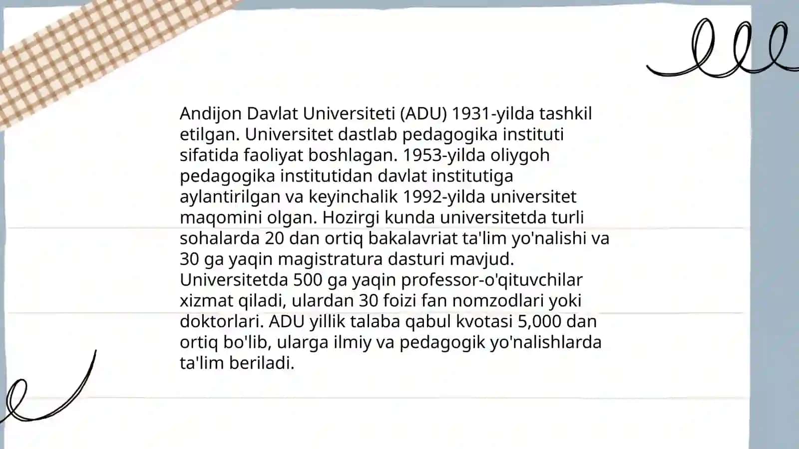 Andijon Davlat Universiteti (ADU) 3