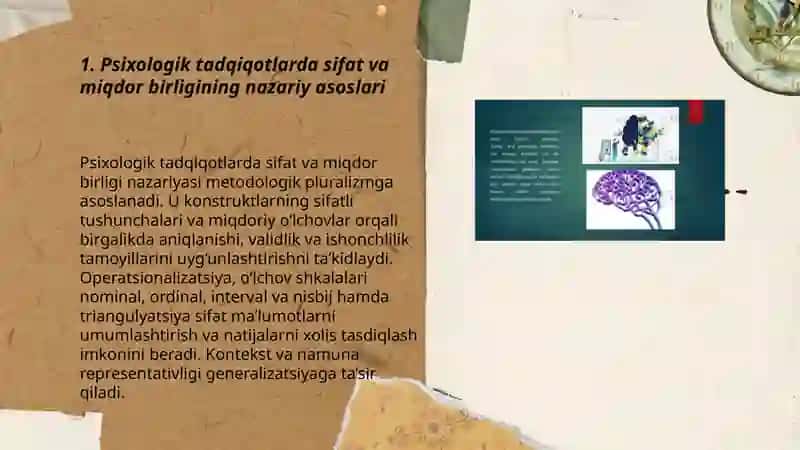 Psixologik tadqiqotlarda sifat va miqdor birligi 3