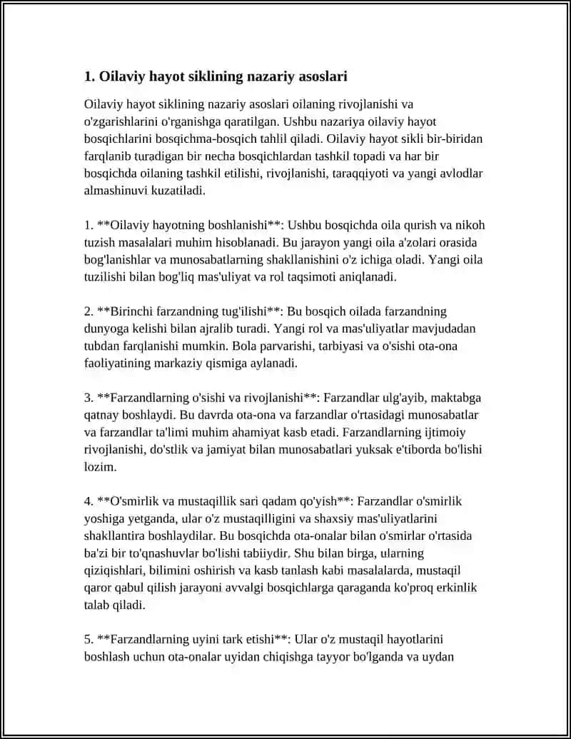 Oilaviy hayot sikli va avlodlar almashinuvi 3