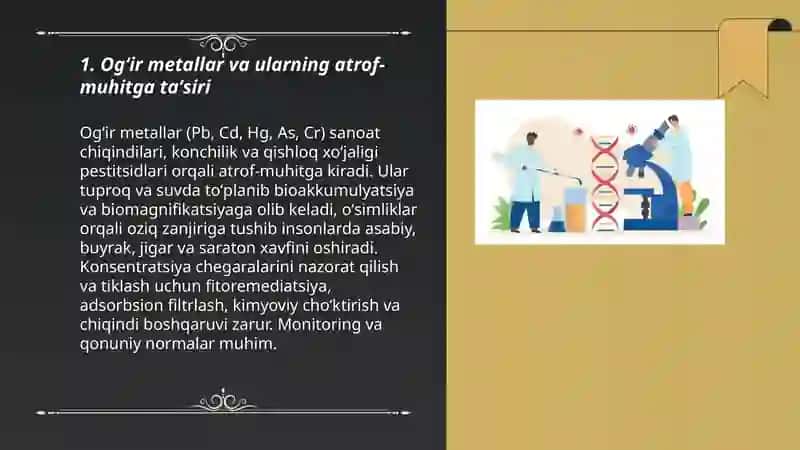 Elementlar kimyosining ekologik jihatlari 3