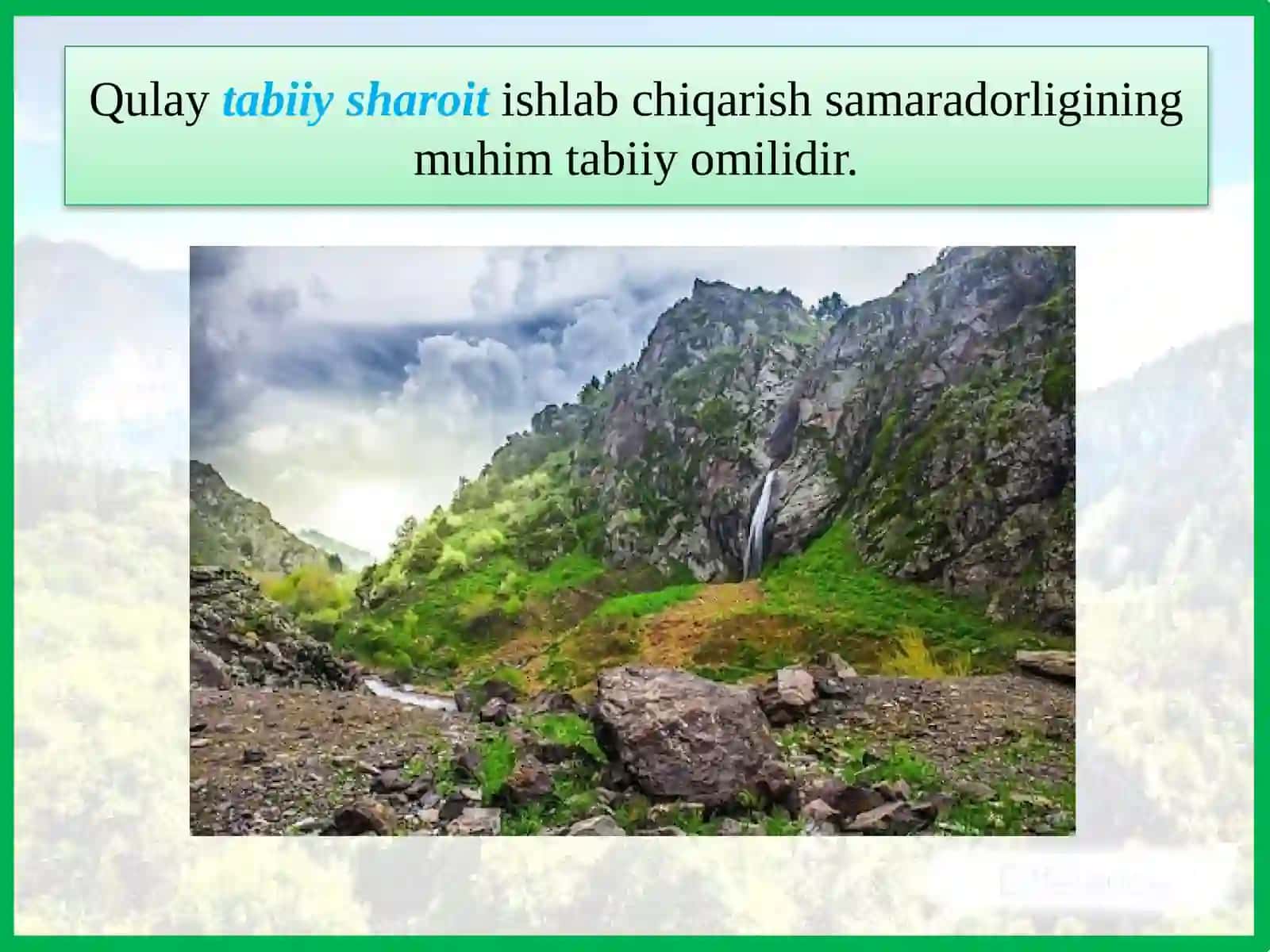 O‘zbekistonning Tabiiysharoiti va tabiiy boyliklari 3