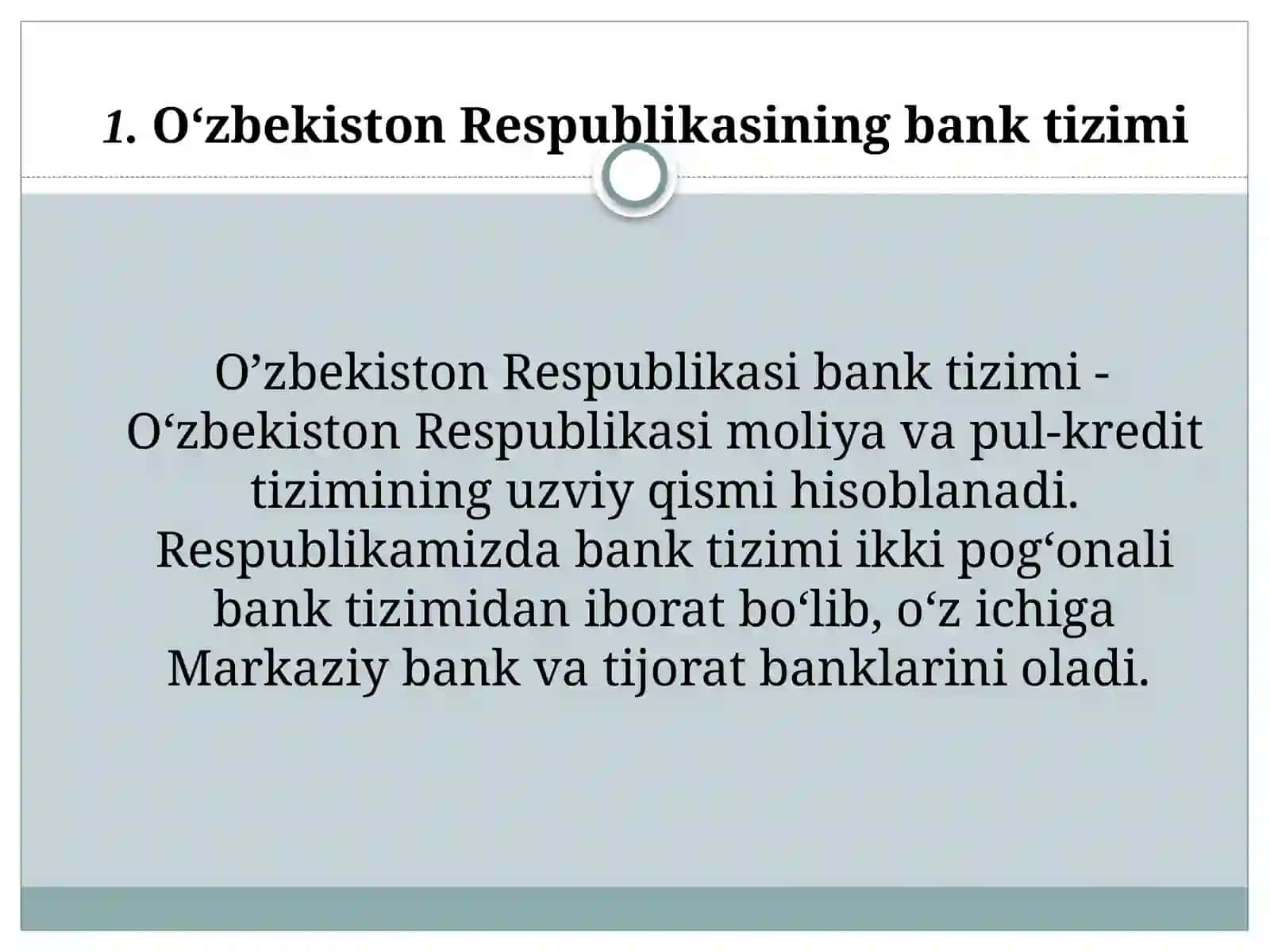 Banklarning xizmat turlari 3