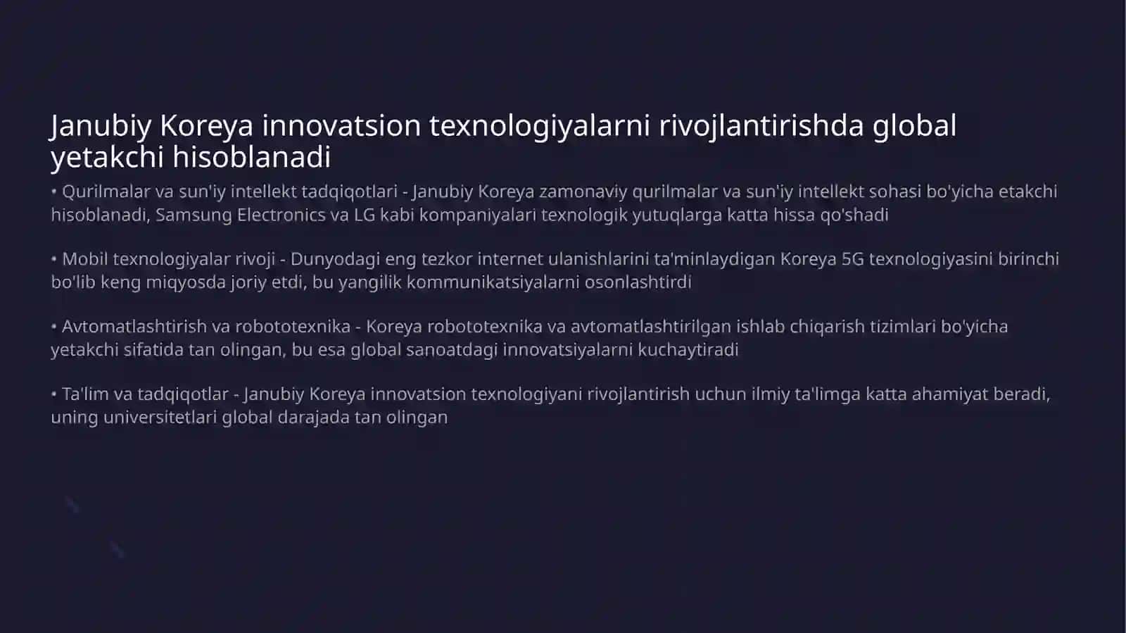Janubiy Kareyaning innovatsion iqtisodiyoti 3
