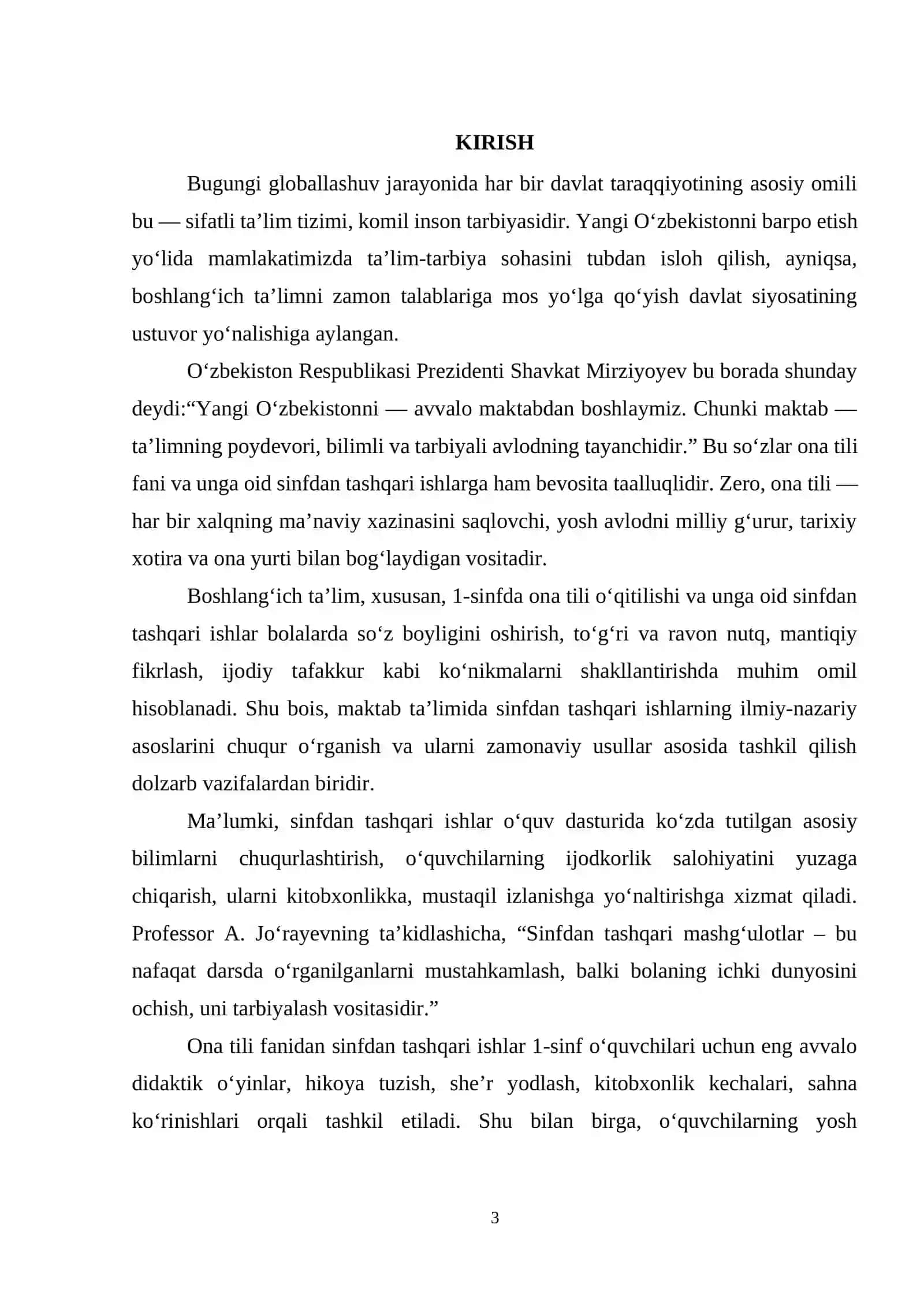 1-SINF ONA TILIDAN SINFDAN TASHQARI ISHLARINI TASHKIL QILISH 3