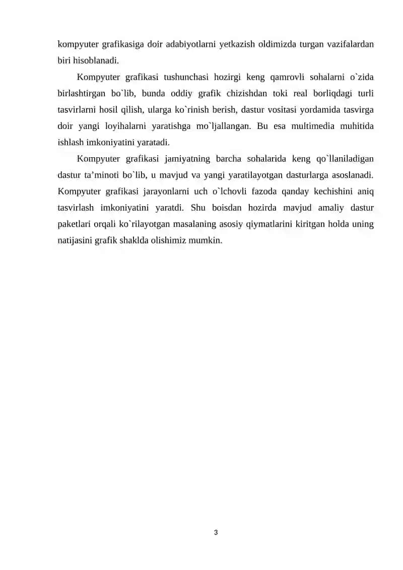 KOMPYUTER GRAFIKASI TURLARI VA ZAMONAVIY GRAFIK FORMATLAR 3
