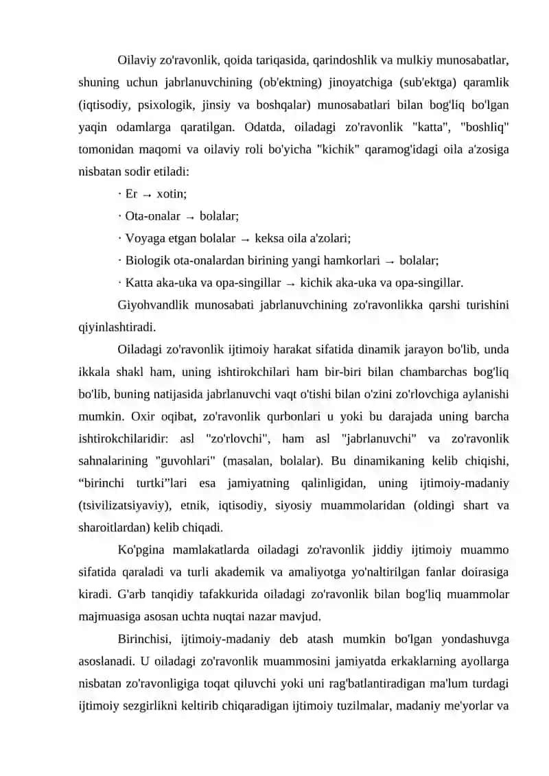 Oiladagi zo'ravonlik 3