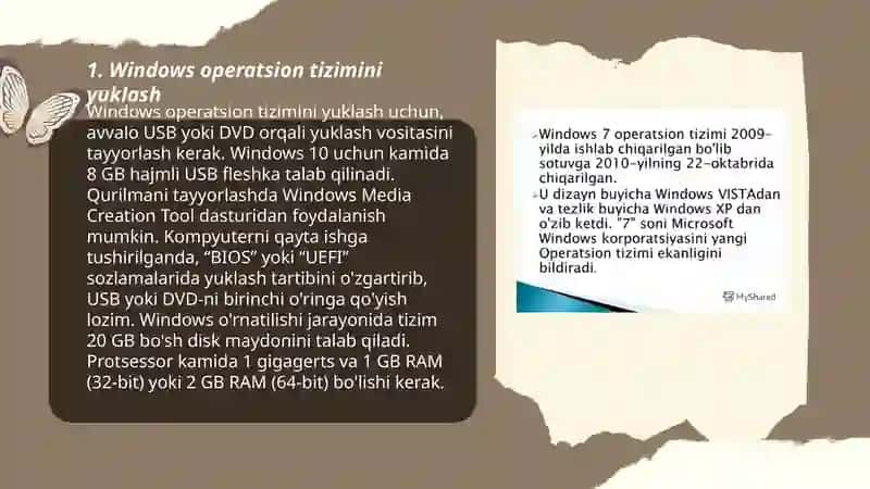 Windows operatsion tizimni kompyuterga oʻrnatish 3