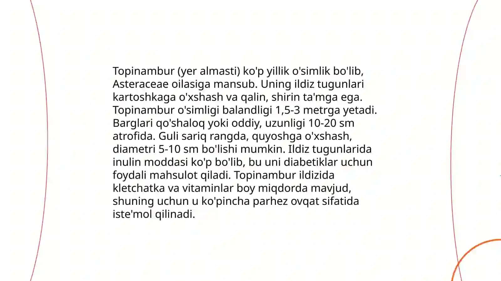 Topinabur morfalogiyasi biologiyasi va yetishtirish texnalogiyasi 3