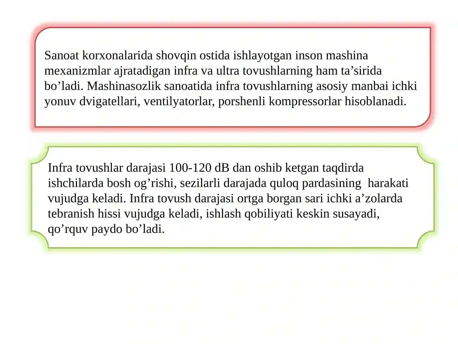 Infra va ultratovushlar va ularning inson organizmiga ta`siri 3
