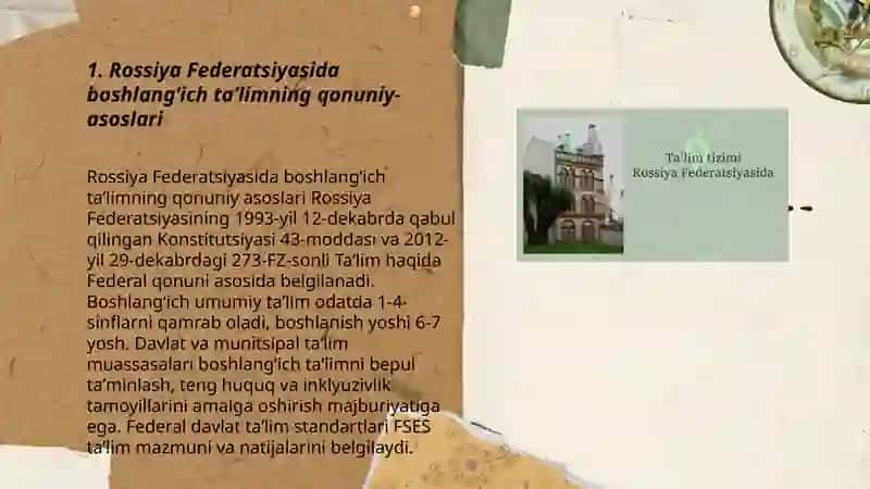 Rossiya Federatsiyasida boshlangʻich taʼlim 3