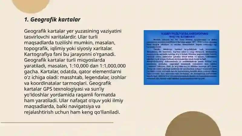 Geografiyani o'qitishda foydalaniladigan ko'rgazmali vositalarning turlari va ulardan foydalanish yo‘llari 3