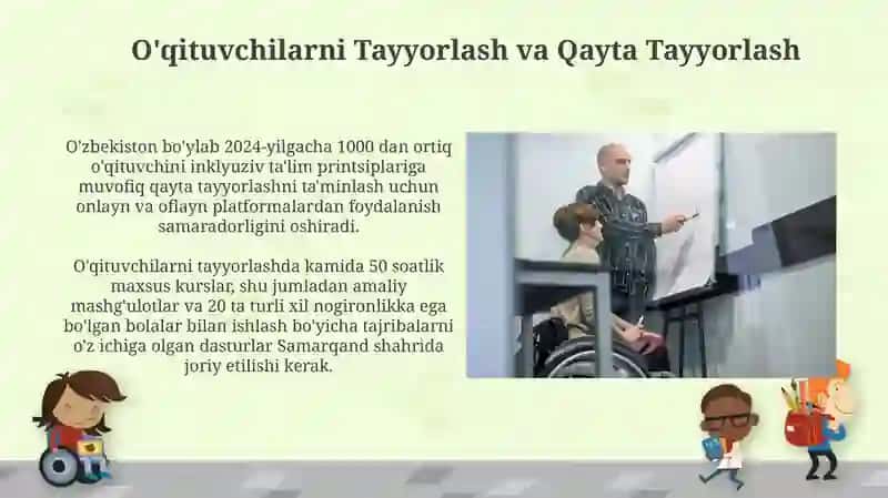 Imkoniyatlari Cheklangan Bolalar Uchun Moslashtirilgan Ta'lim Muhiti 3