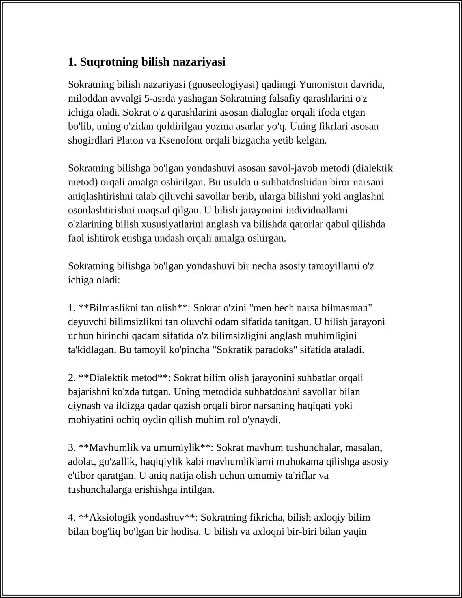 QADIMGI YUNON FAYLASUFI SUQROTNING BORLIQ HAQIDA QARASHLARI 3
