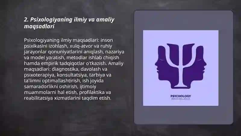 Psixologiya fanining maqsad va vazifalari 3