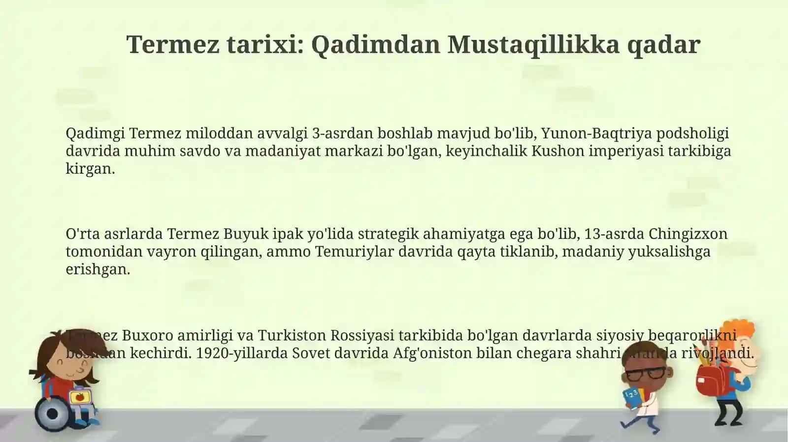 Termez shahrining tarixi, iqtisodiyoti va rivojlanishi 3