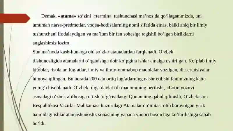 Sohaviy terminlar yasalishi 3