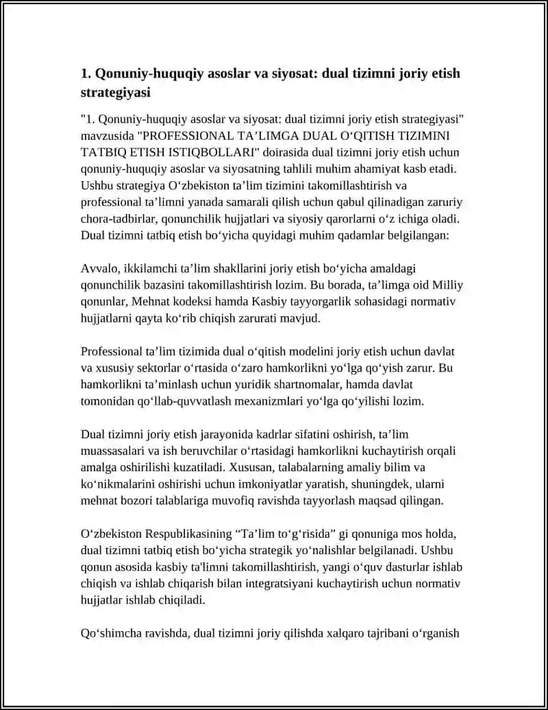 PROFESSIONAL TAʼLIMGA DUAL OʻQITISH TIZIMINI TATBIQ ETISH ISTIQBOLLARI 3