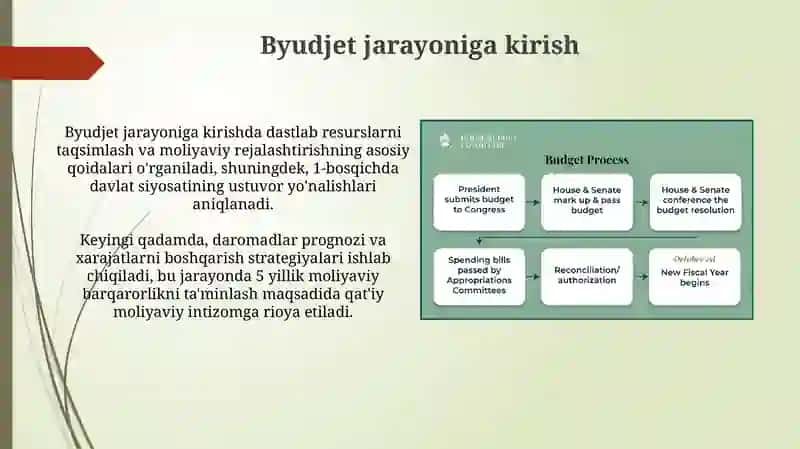 Byudjet jarayoni, rejalashtirish tasdiqlash va ijro 3