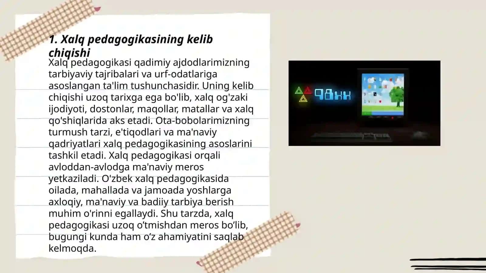 Xalq pedagogikasi - Ilmiy pedagogikaning asosi 3