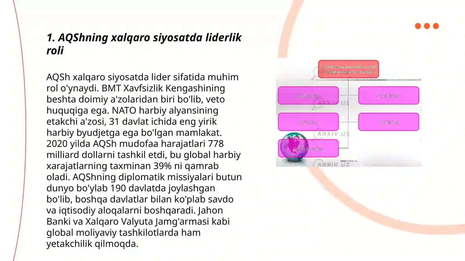 Geosiyosiy munosabatlar tizimida AQShning roli 3