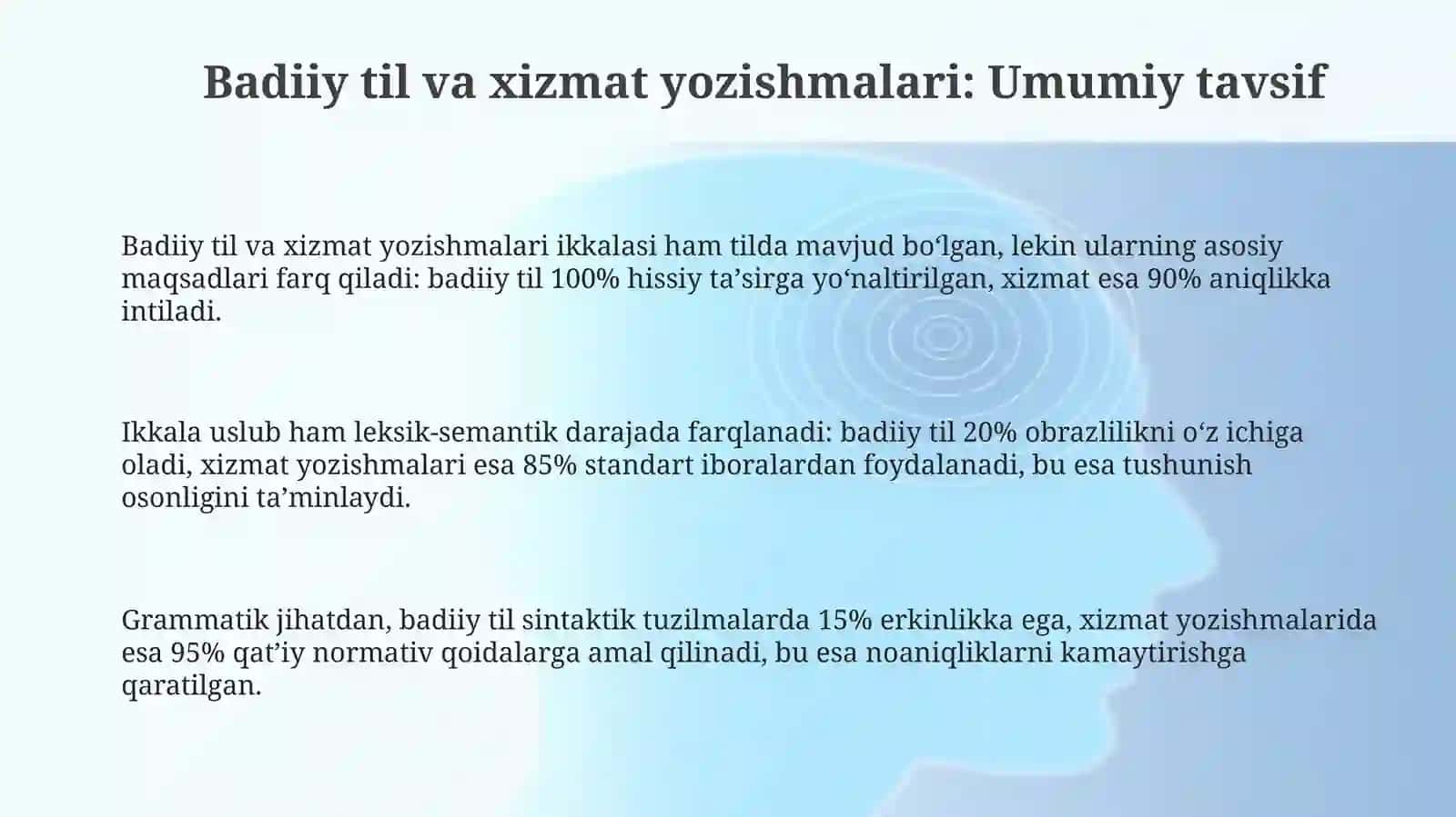 Badiiy til va xizmat yozishmalari 3