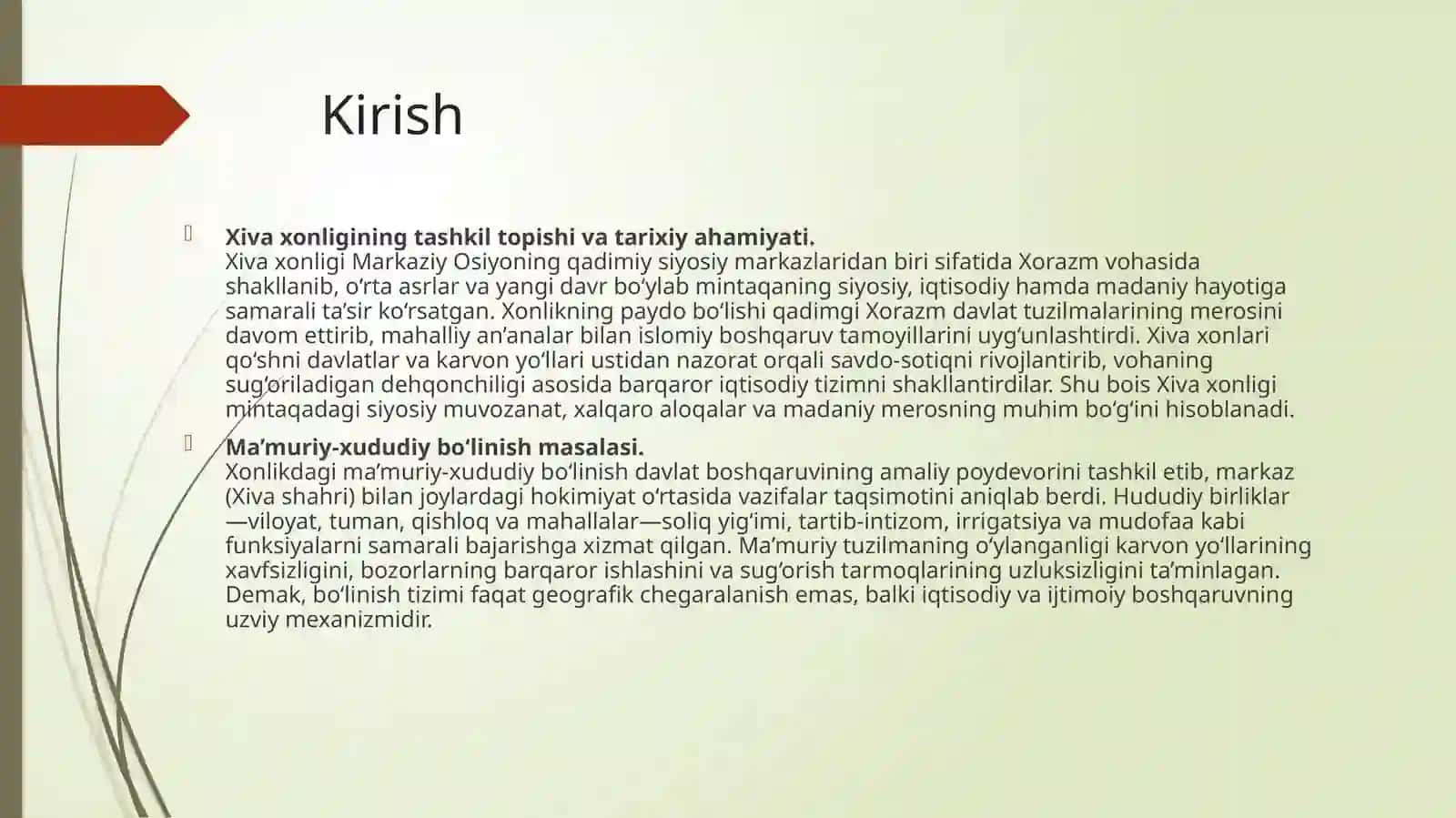 Xivaxonligi Tashkiliy Va Tarixiy Ahmiyati 3