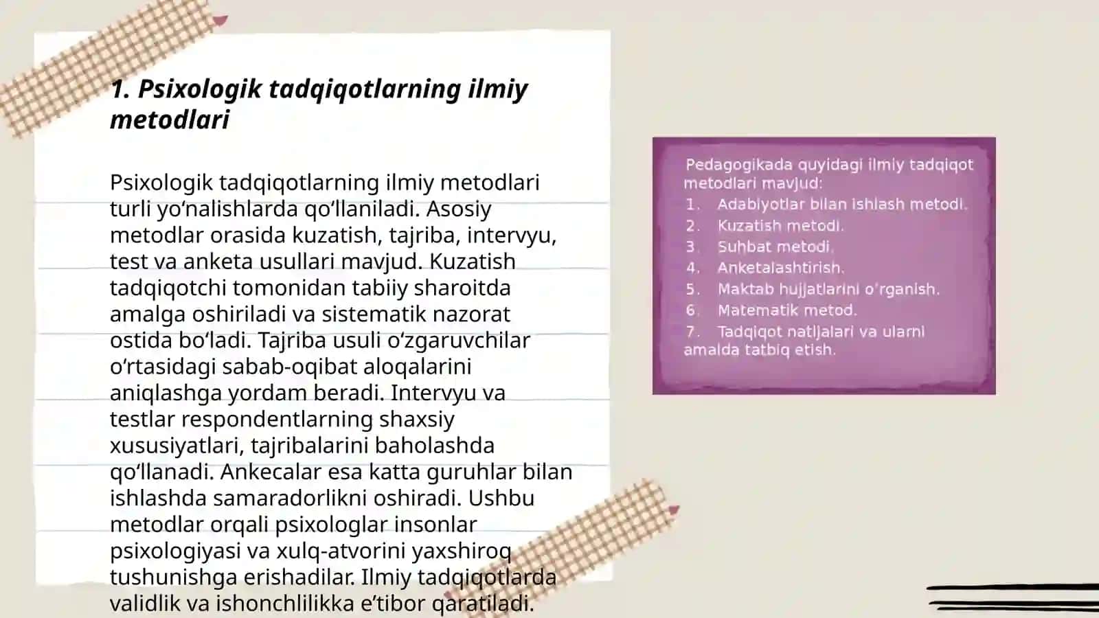Psixologiyada ilmiy tadqiqotlarning metodologik asoslari 3