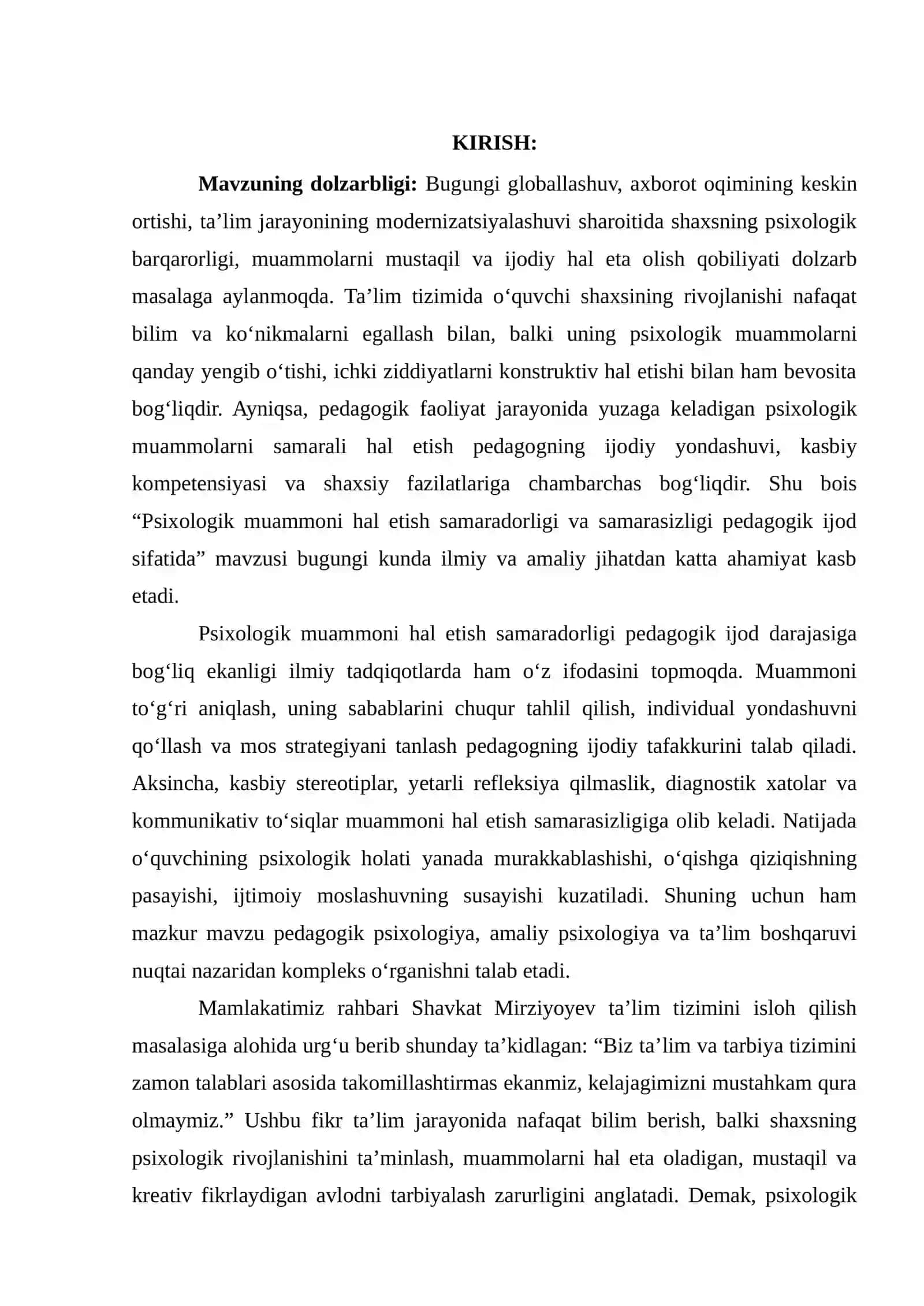 PSIXOLOGIK MUAMMONI HAL ETISH SAMARADORLIGI VA SAMARASIZLIGI PEDAGOGIK IJOD SIFATIDA 3