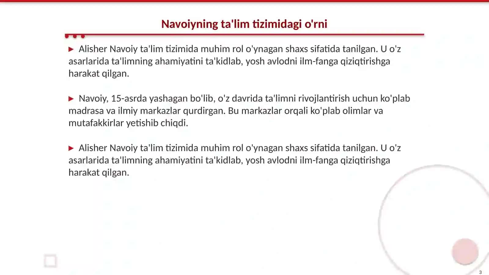 Alisher Navoiyning pedagogigakaga qo‘shgan hissasi 3