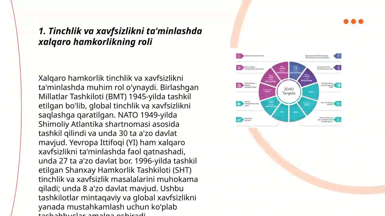 Tinchlik va xavsizlikni taminlash halqaro hamkorlikni rivajlantirish 3