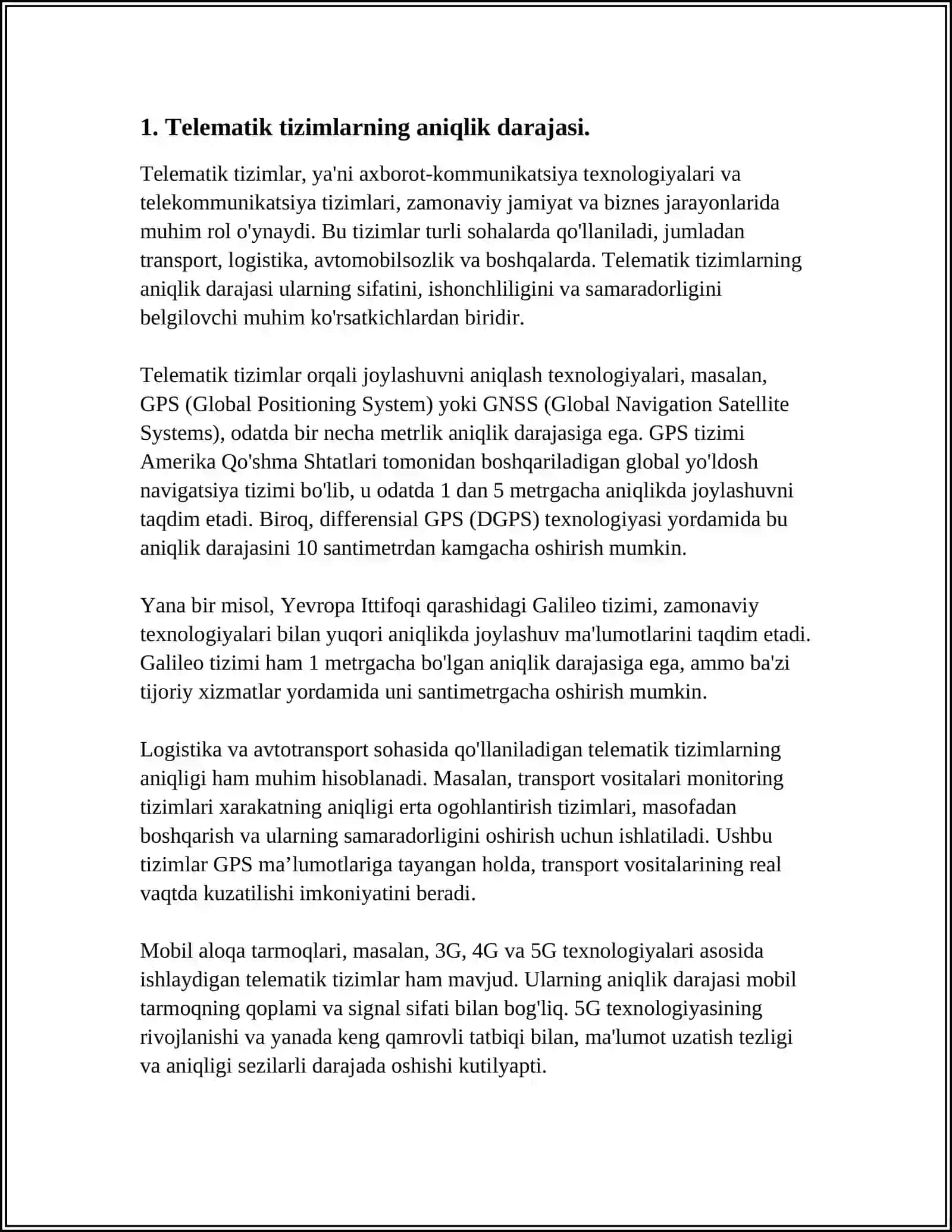 YO'LOVCHI TASHISHDA TELEMATIK TIZIMLAR 3