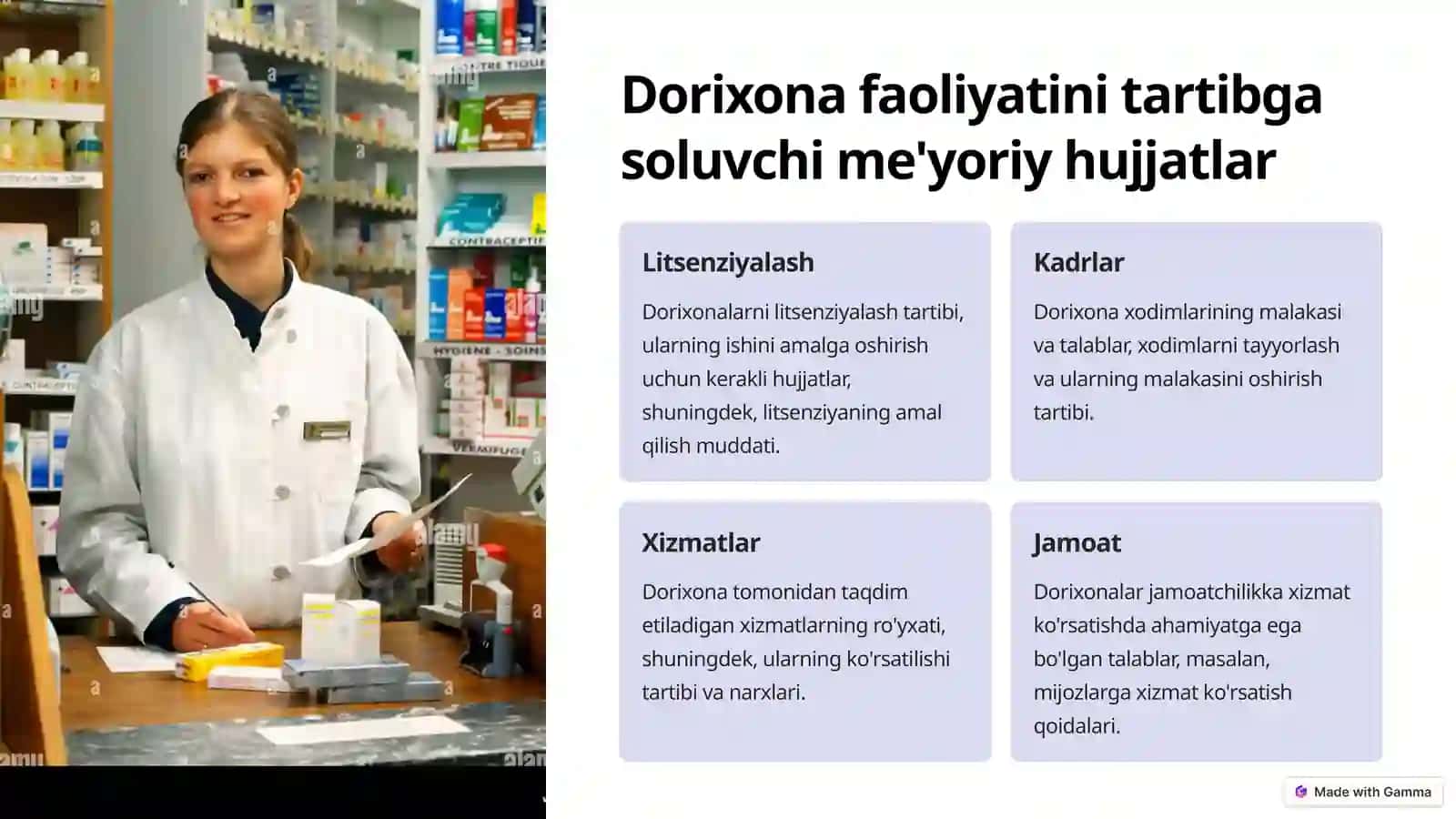 DORIXONA VA FARMATSEVTIK TASHKILOTLAR ISHINI YURITISHDA ME'YORIY XUJJATLAR 3
