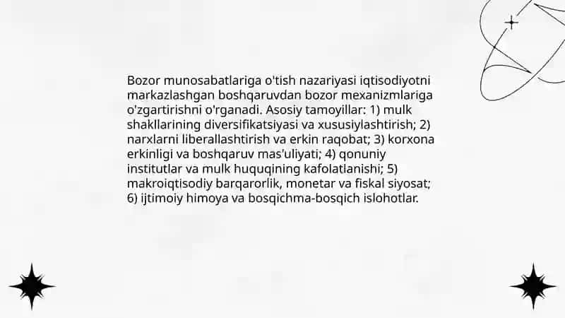Bozor munosabatlariga o'tishi 3