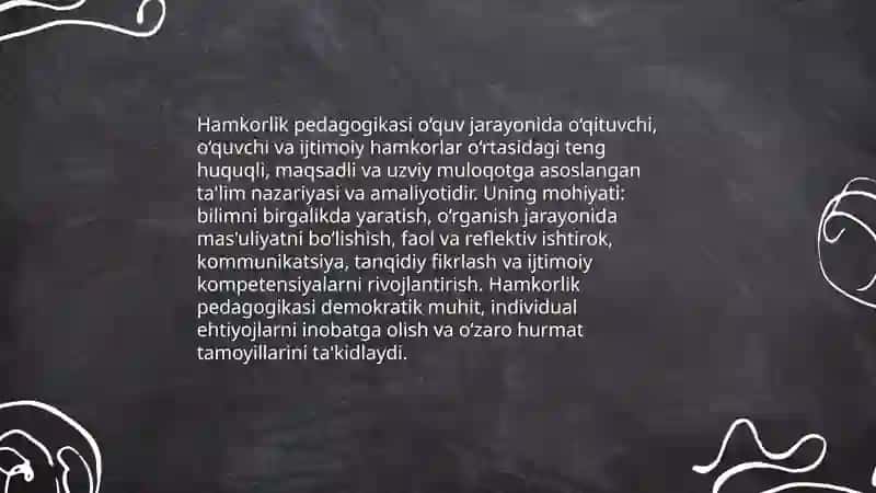 Hamkorlik pedagogikasining kontseptual g'oyalari 3